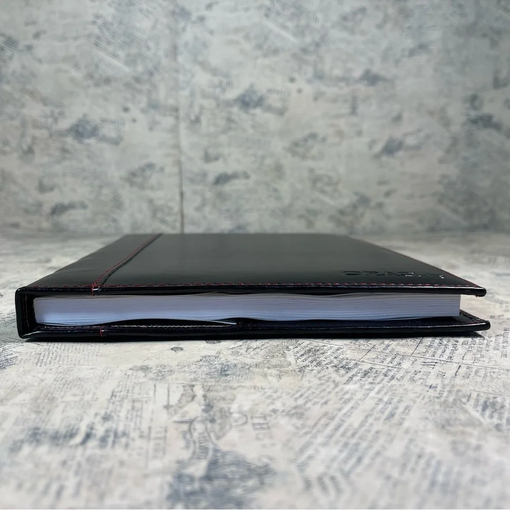 Cambridge Premium Genuine Leather Napa Journal Black Executive Notebook